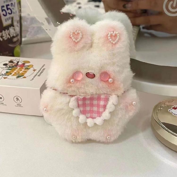 Handmade Rabbit Keychain Plush Squeaking Function Keys Chain for Bag Schoolbag
