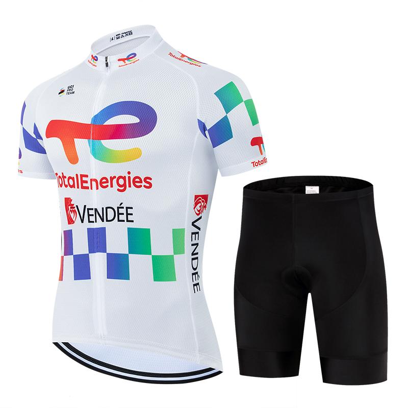 2026 New Total Energies Team Cycling Jersey Set Breathable Mtb Maillot Ciclismo Hombre Summer Outdoor Sports Bicycle Clothing