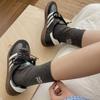 Korean INS-Style Mid-Calf Slouch Socks with Embroidered Cartoon Puppy & AB Letters