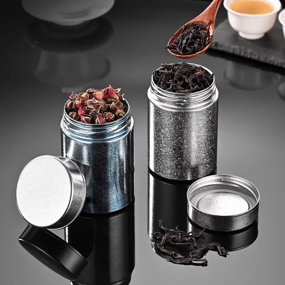 Pure Titanium Tea Tin Large Capacity Storage Box Portable Tea Jar  for Home&Travel