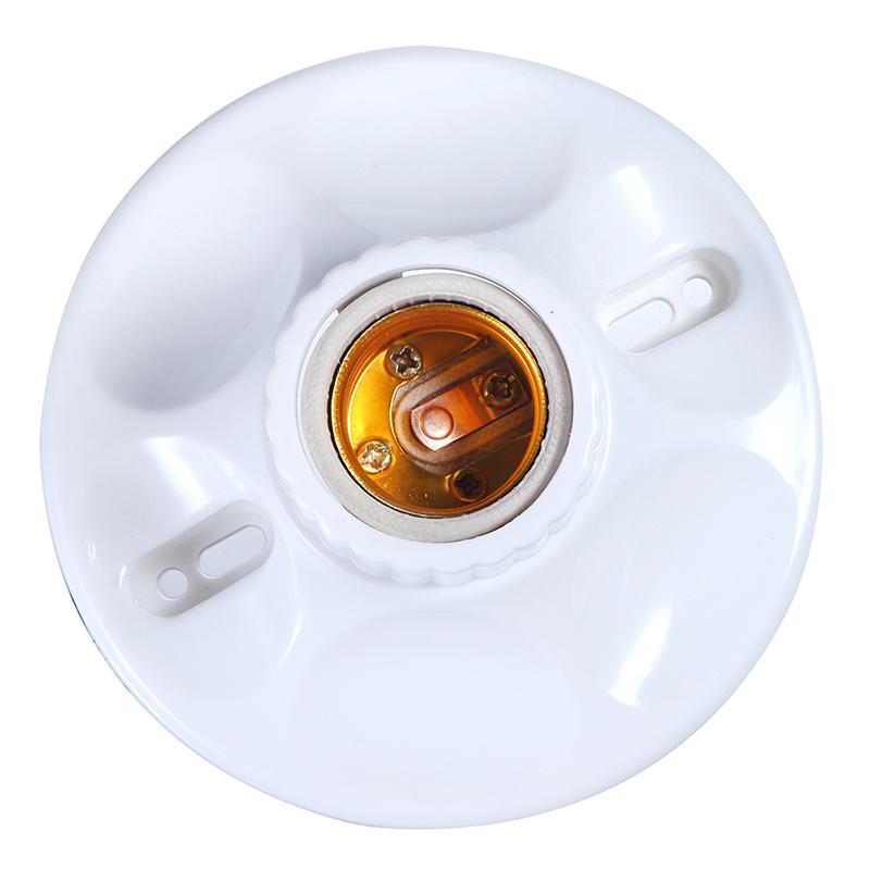 E27 Led Light Bulb Holder Round Socket Base Hanging Lamp Socket Base 6A220V-250V