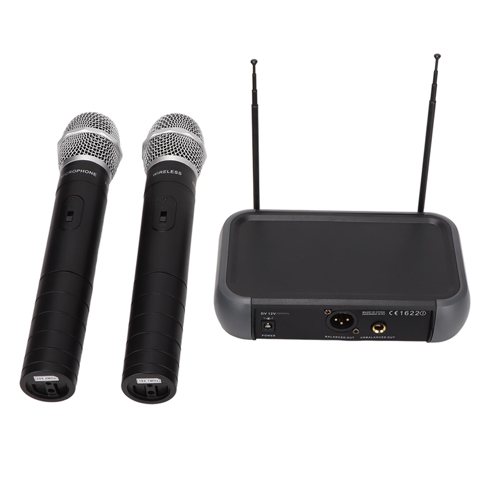 

Беспроводная микрофонная система VHF 220‑270 МГц Беспроводная ручная микрофонная система для PA Karaoke US Plug