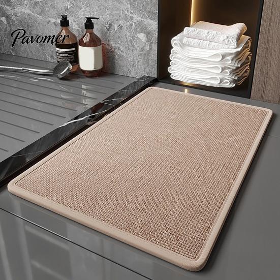 Practical Floor Mat Minimalist Bathroom Rug, Absorbent Non-Slip Mat, Rectangular Door Daily Maintenance Rug for Home Entrance Bedroom Living