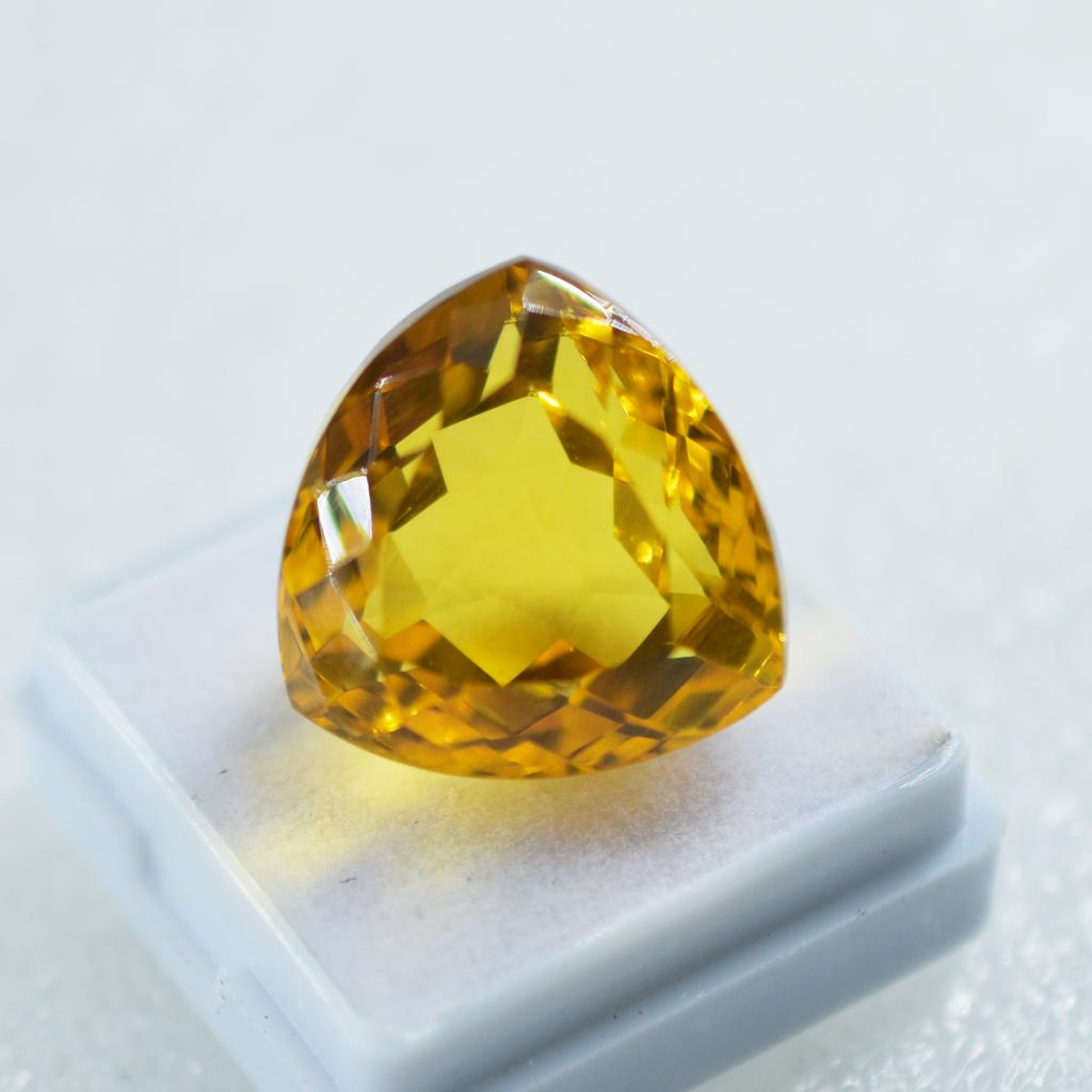 Natural Yellow Tourmaline Loose Gemstone Trillion Cut 41 ct October Birthstone for Gem Collections