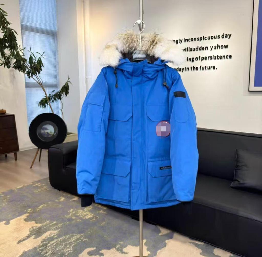 Men's Expedition Goose Down Long Jacket - Model 08, Over-The-Knee, Thickened for Cold Weather