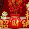 Chinese Zodiac Year Snake Figurine Home Decoration Flower Vase Snake Statues for Prosperity Resin Craft Cartoon Decors