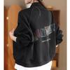 Johnature Fashion Zipper Long Sleeves Casual Loose Personality Coat Woman Autumn Niche Turn Down Collar Vintage Coat