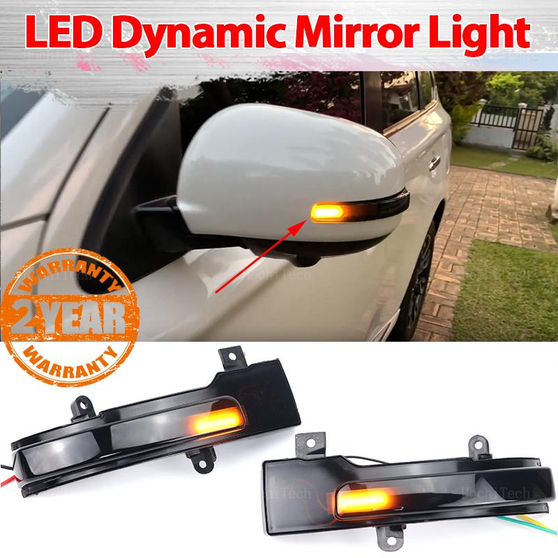 2PCS LED Dynamic Turn Signal Light Mirror Indicator Blinker Lamp for Mitsubishi Outlander GF GG ZJ ZK ZL 2013-20, Lancer 2016