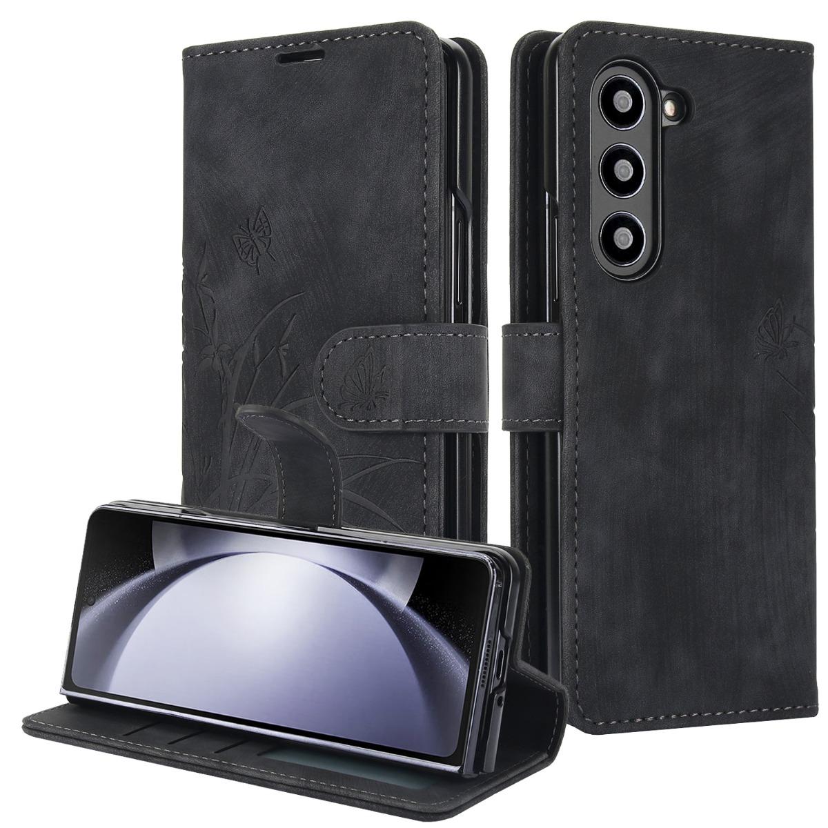 

Кожаный кошелек-ремешок на запястье с держателем для карт, чехол для телефона для Samsung Galaxy Z Fold 6 5 4 3 Fold6 Fold5 Fold4 Fold3 Preserve Cover Galaxy Z Fold5