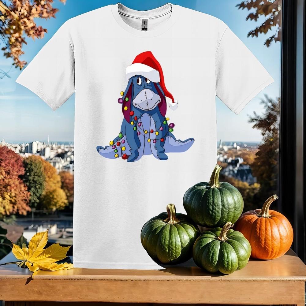 

Cute Eeyore Christmas Light T-shirt T shirt Men Women Unisex Tshirt SY57 2XL