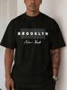 Unisexs Brooklyn New York Graphic Printed Streetwear Short Sleeve T Shirt Regular Fit Summer Casual Daily Wear Tee for Unisex