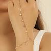 Kinitial Exquisite and Fashionable Laser Plated Palm Chain with Korean Pentagram and Brick Stone Bracelet As an Anniversary Gift