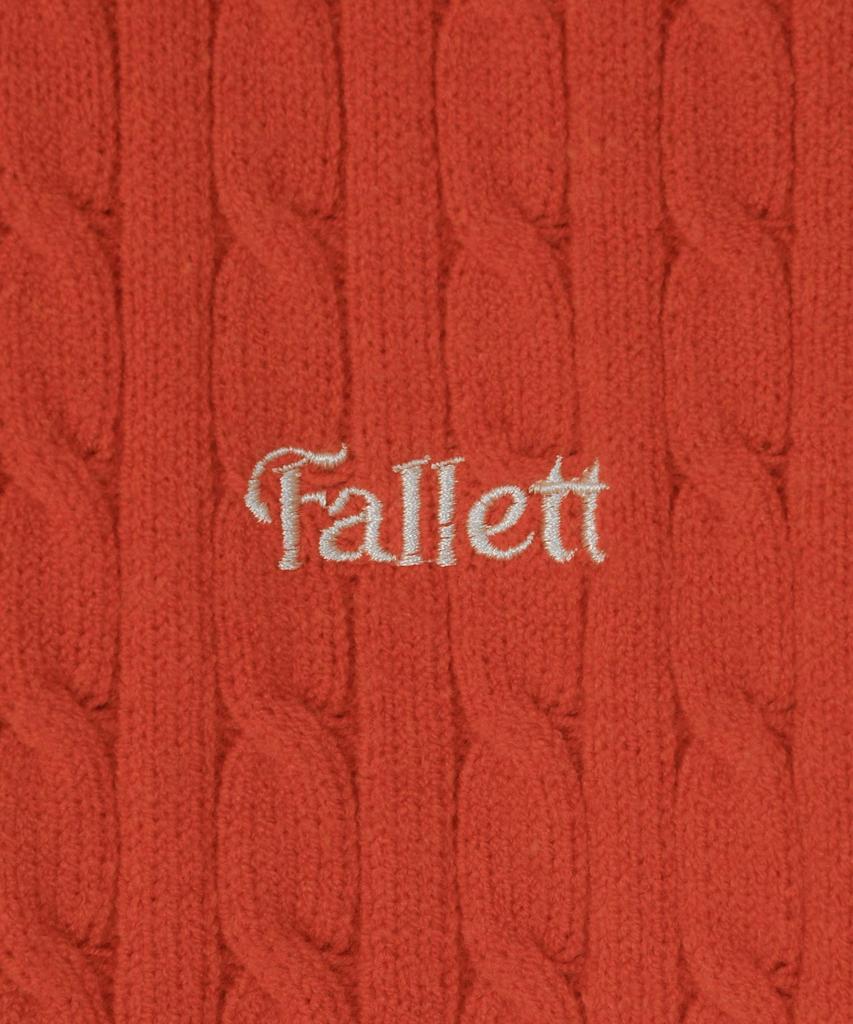 FALLETT Cable Short Sleeve Knit Red