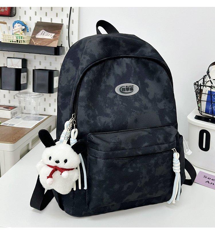 Schoolbag Japanese ins new schoolbag for college students simple tie-dye niche large-capacity junior high school and high school students backpack
