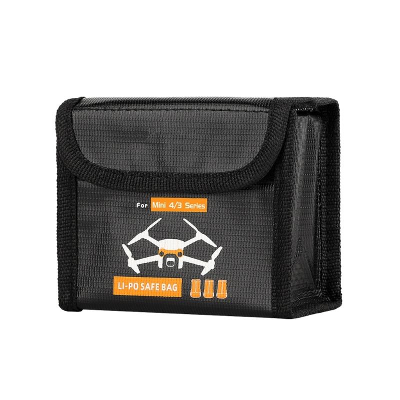 Heat Resistant Battery Safety Bag Container Fit for Miniature Drones Battery Storage Transport Fireproof Protective Case