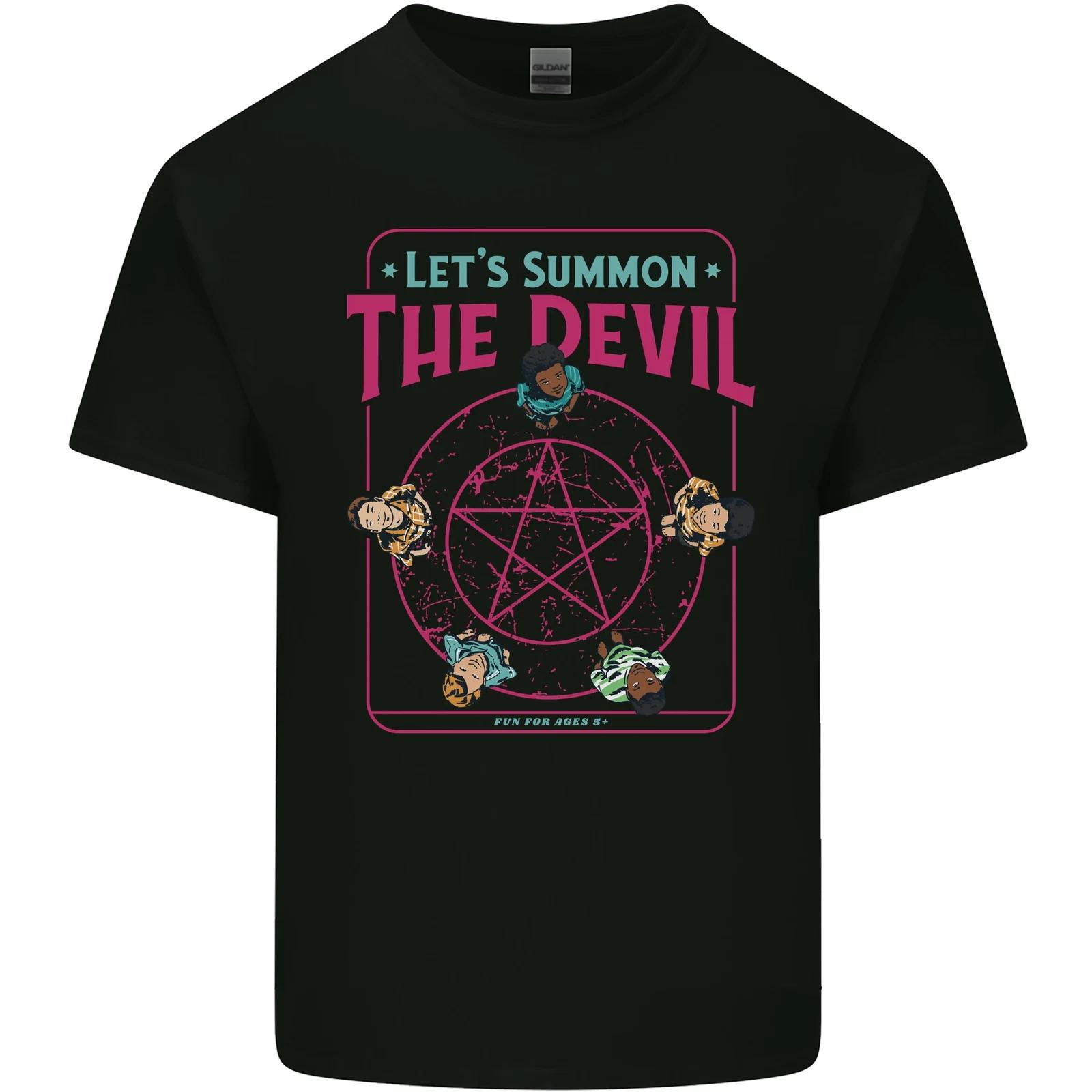 Lets Summon the Devil Ouija Board Demons Kids T-Shirt Childrens L