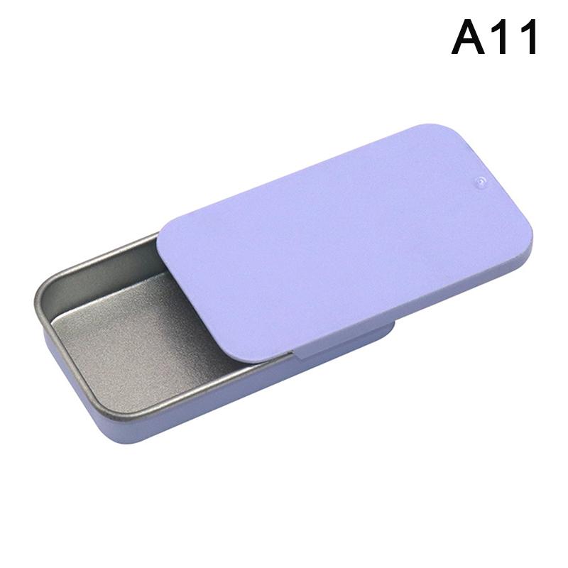 Tinplate Box Slide Lid Push Pull Box Drawer Balm Box Portable Box Mini Aromatherapy Jar Candy Small Iron Box Gift Box
