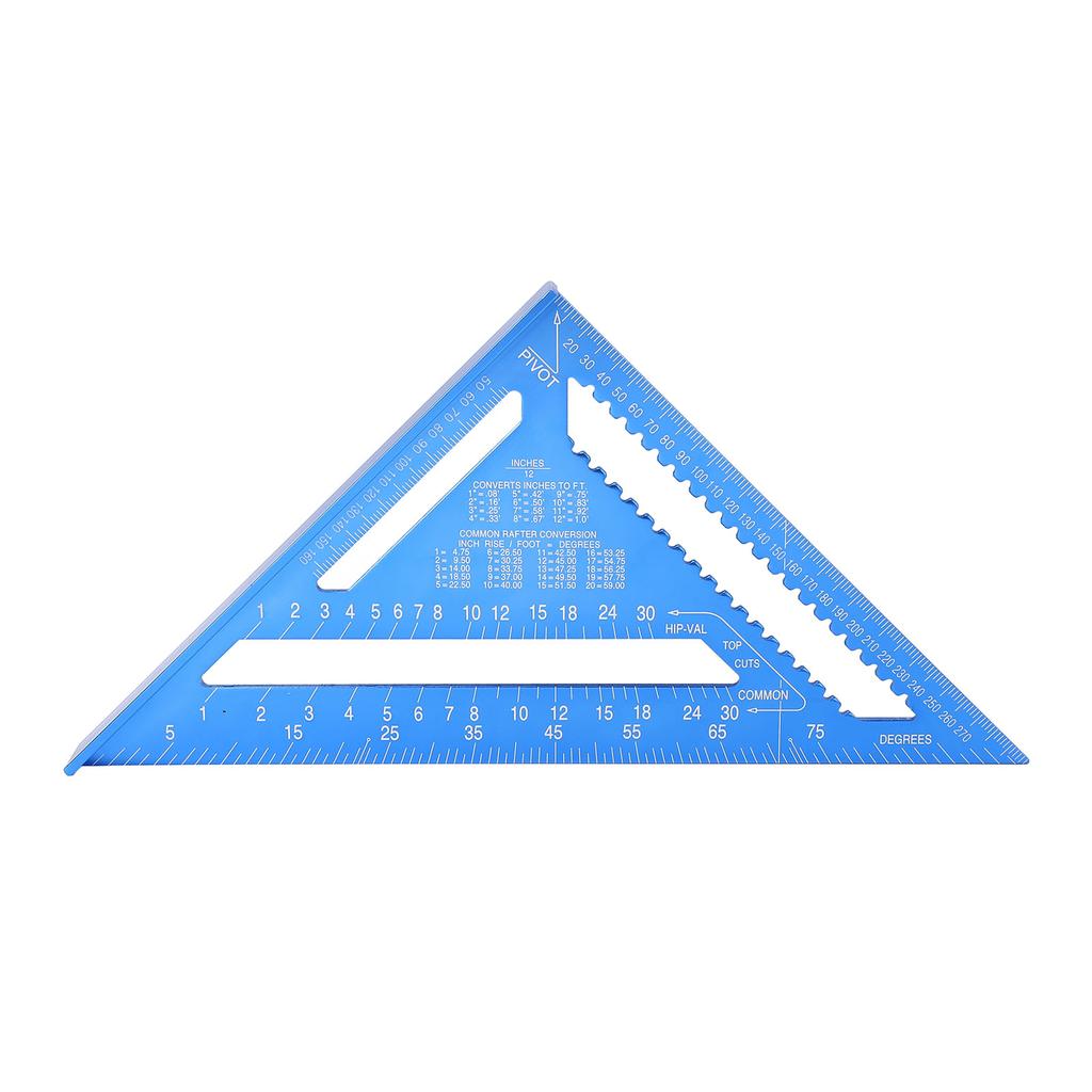 Aluminum Alloy Triangle Ruler Metric Imperial Clear Scale High Accuracy Easy To Read for Engineer Ca