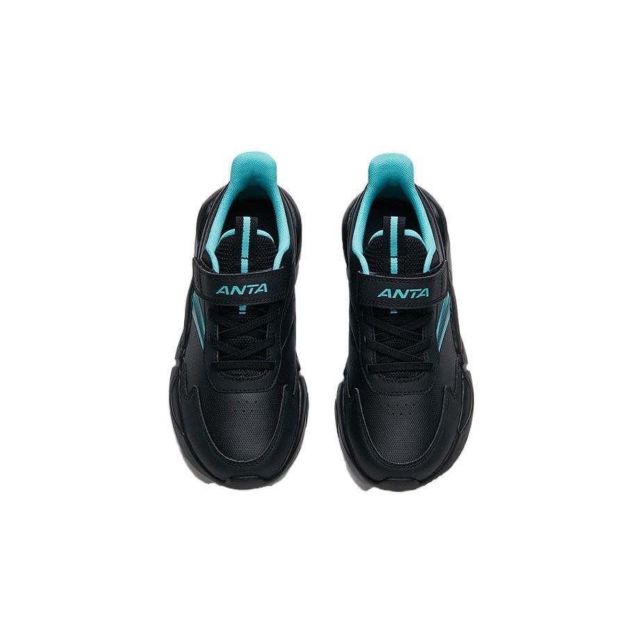 Anta Comfortable Versatile Non-Slip Wear-Resistant Low-Top Kids Running Shoes Kids Sneakers Black Blue A312345567H-8