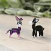Glass Donkey Miniature Statue Handcrafted Crystal Animal Figurine Home Desk Shelf Decors Housewarmings Birthday Gift
