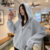 MJ STYLE Women's Hooded Zip Sweatshirt Jacket