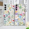 Cute Flower Painted Phone Case for Samsung S22 S21 FE Ultra Clear Silicone Soft Cases for Samsung Galaxy S25 S24 S23 Plus Covers