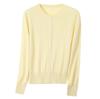 Women's Cardigan Casual Round Neck Long Sleeve Button Down Solid Color Knit Top