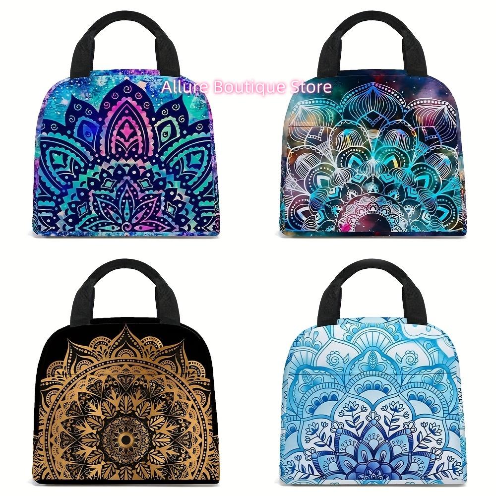 Mandala Lunch Bags, Insulated Tote Bag , Portable Tote Ice Bags, Multi-Purpose Lunch , Insulated for M