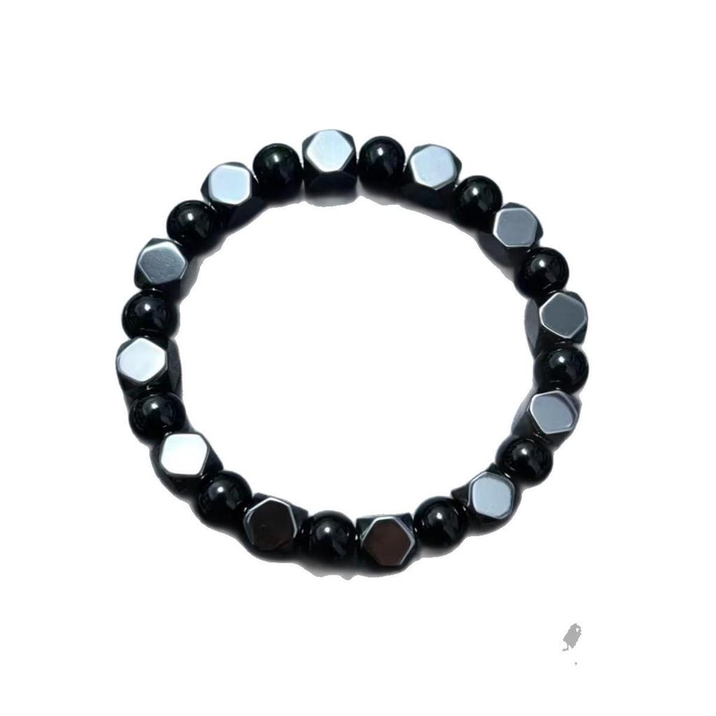 Faceted Black Gallstone Energy Bracelet