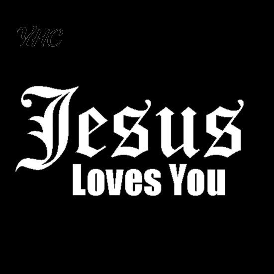 Jesus Love You Letters Reflektierende Auto Fahrzeug Karosserie Fenster Aufkleber Aufkleber Dekor