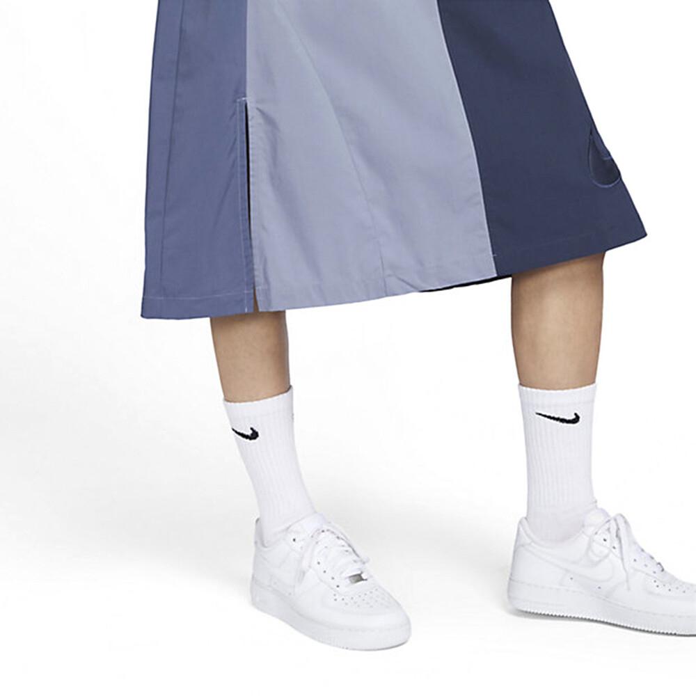 New Nike Sportswear Collection Embroidered Mid-Length Skirt Blue DX2576-493