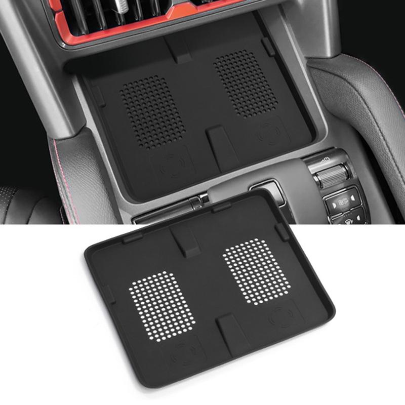 For BYD SHARK 2024 2025 Water Cup Holder Wireless Charging Silicone Pad Interior Anti Slip Dustproof Pad Storage Box Accessories