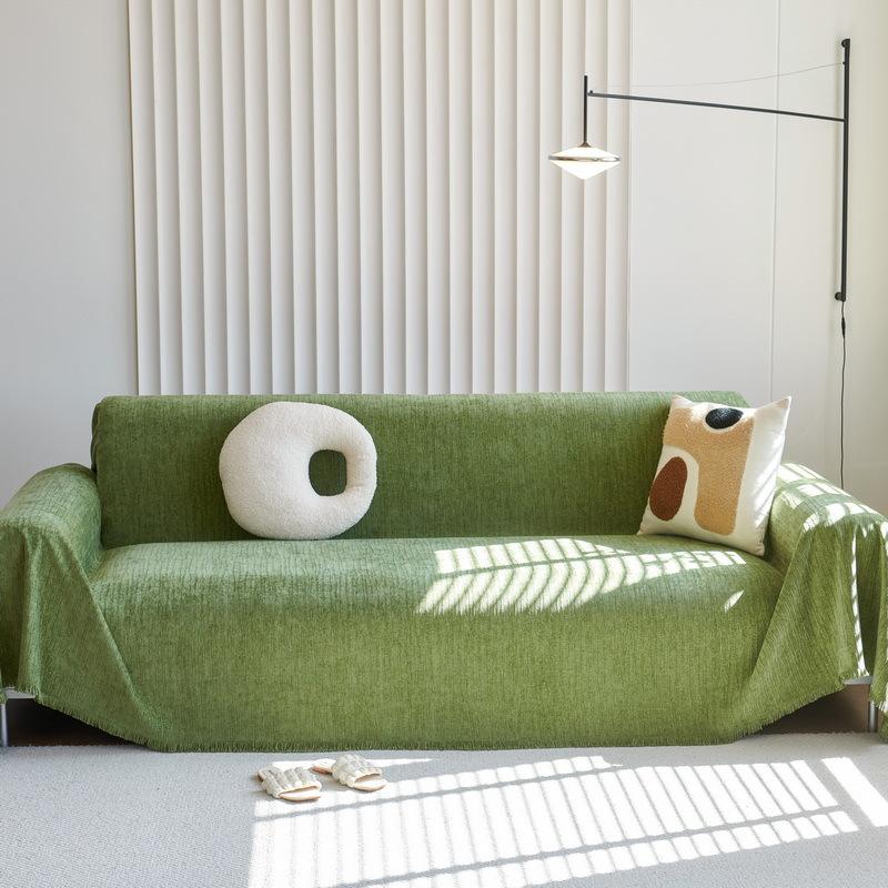 Thicken Chenille Sofa Cover Sofa Blanket Simple Cushion Ins Wind Sand Hair Towel Fashion Lunch Blanket Sofa Towel