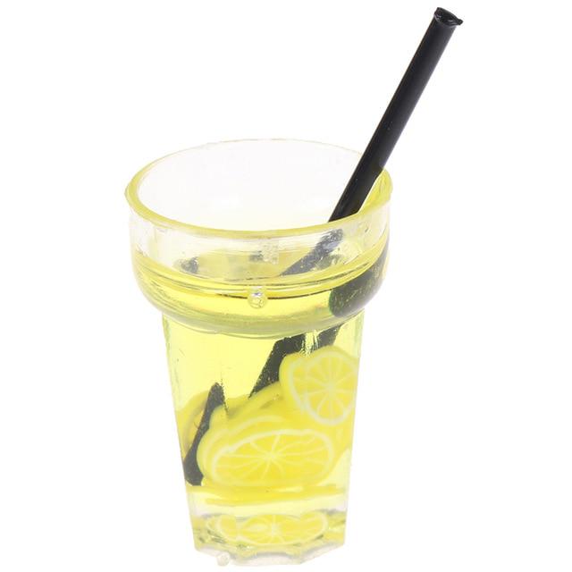 1/12 Dollhouse Miniature Food Mini Resin Fruit Bottle Simulation Drinks Model Toy Fruit Drink Play