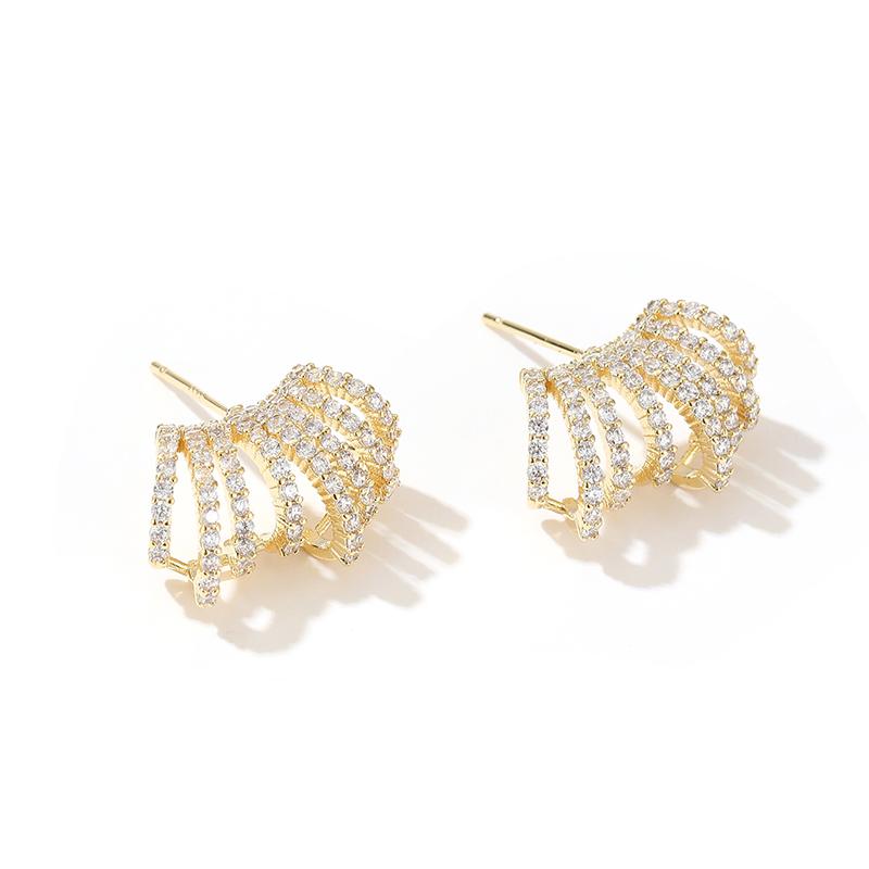 2026 New Exquisite Luxury Zircon Small Earrings For Women Fashion Korean Jewelry Minimalist Party Sexy Girl's Unusual Earrings