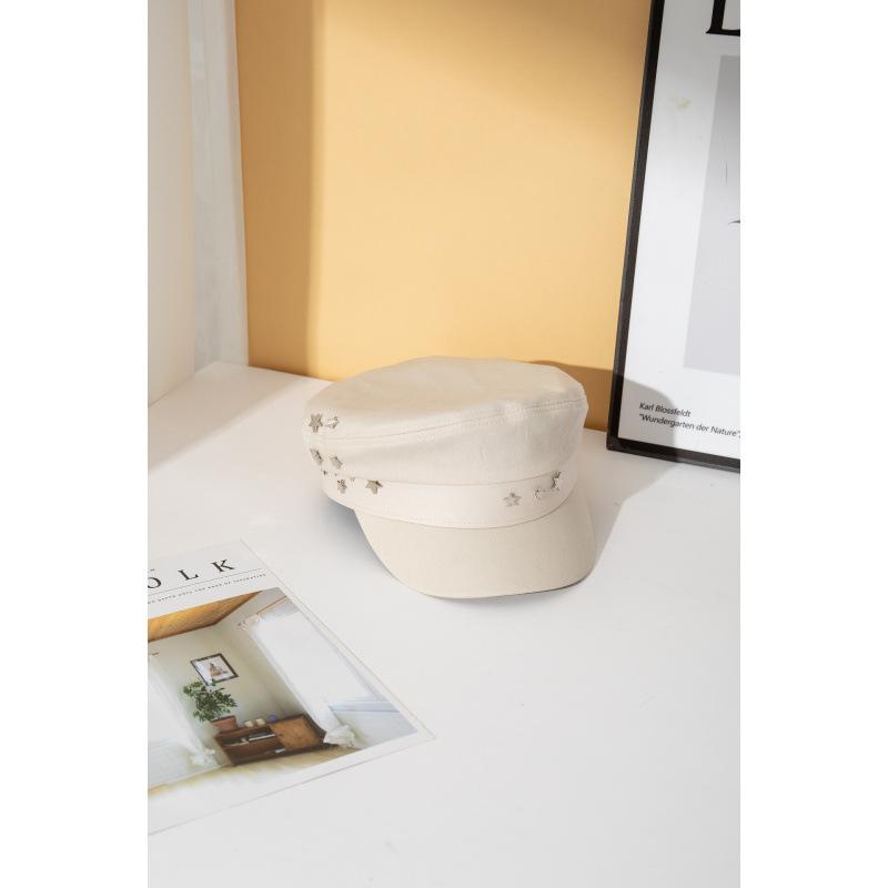 Peaked Cap Women's New Beret Star Navy Hat Sunshade Face Small Breathable Painter Hat