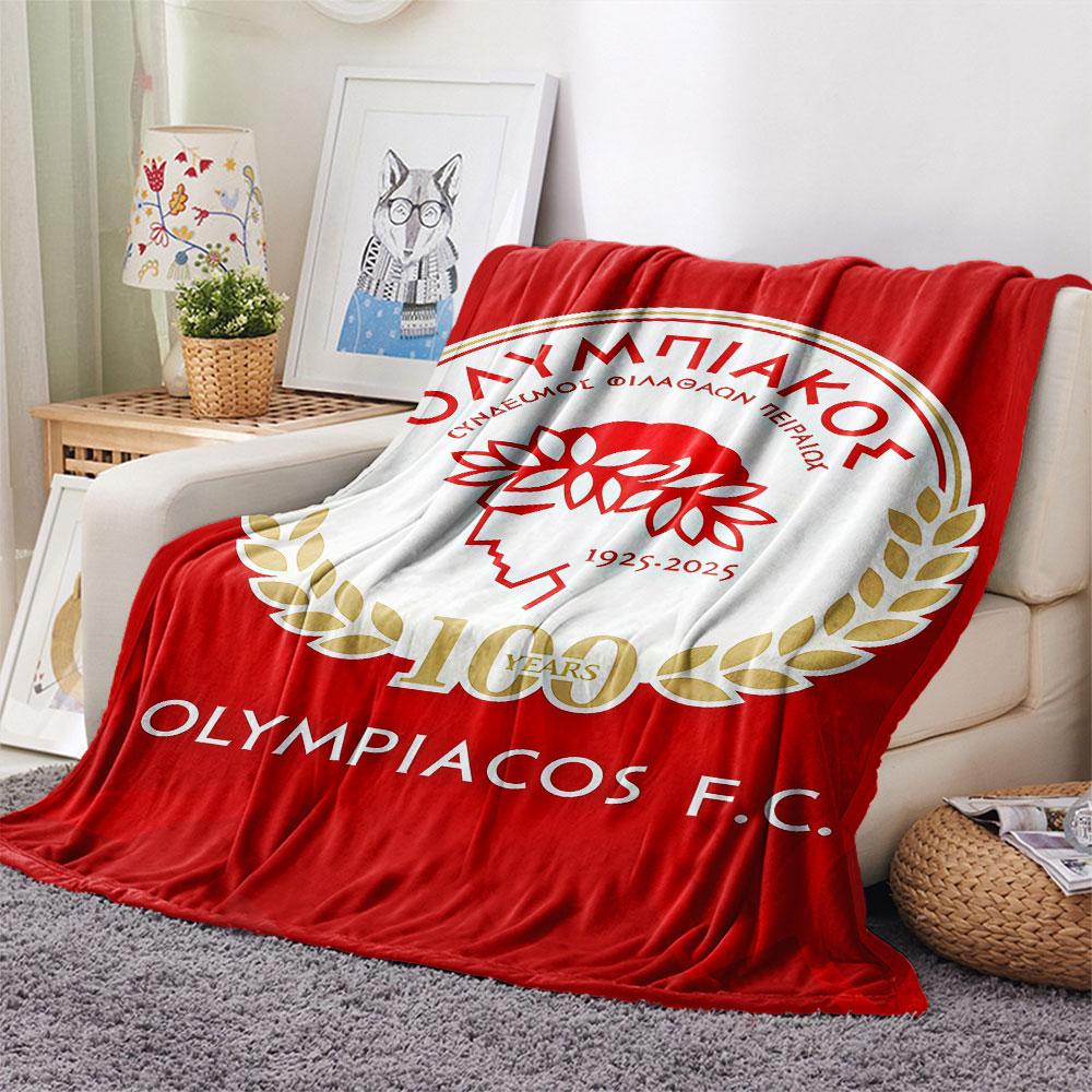 Olympiacos FlAannel Blanket, High quality Comfortable for All Seasons, Home Decor, Warmth and Comfort