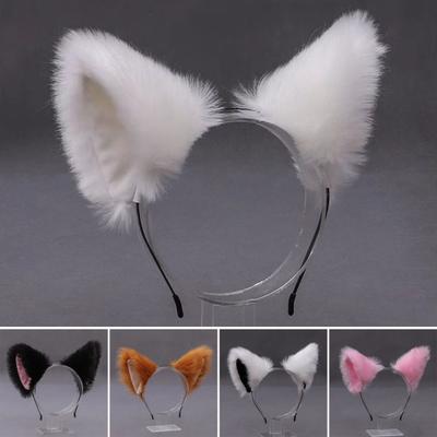 Plüsch Katze Ohren Stirnband Cosplay Party Halloween Handgemachte Haar Hoop Party Atmosphäre Fotografie Prop