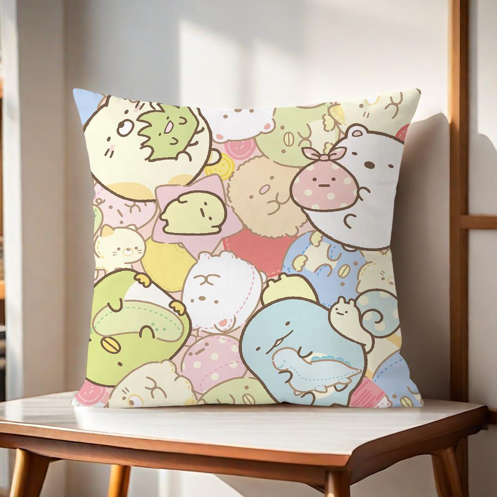 Cartoon S-Sumikko G-Gurashi cushion cover Pillow Sofa Printing Decoration Room Home Office Coffee Shop Car Nordic Simplicity