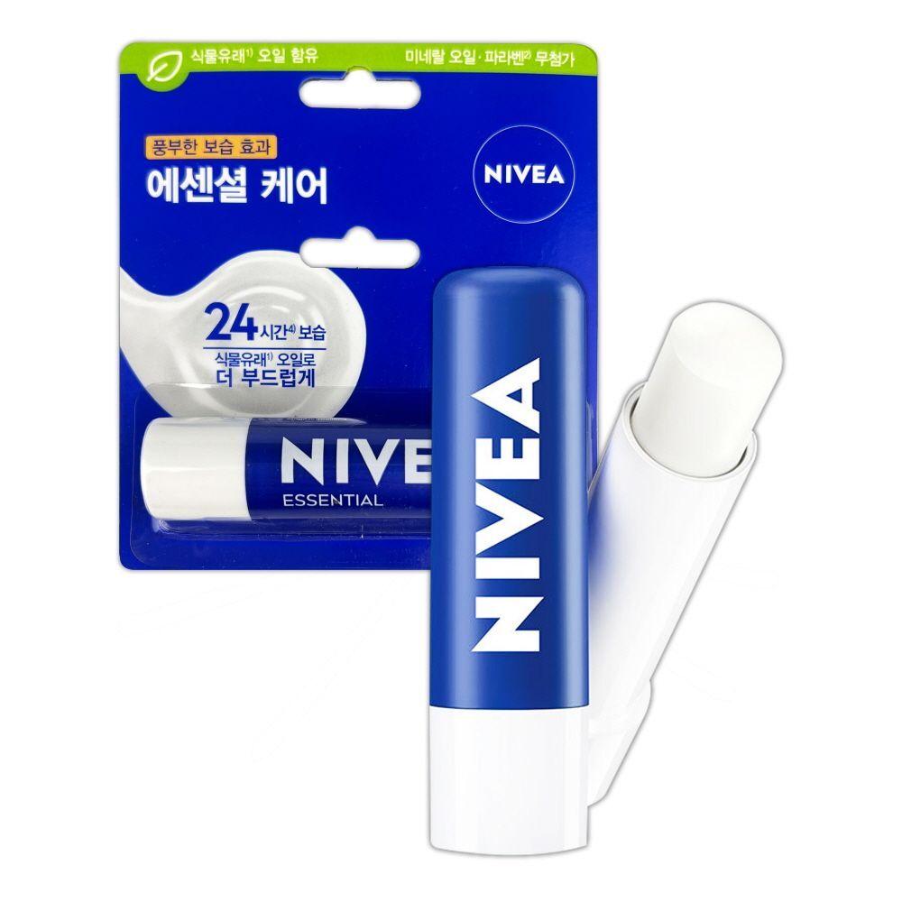 NIVEA MOZBJYBP Lip Care Essential Care 4.8g - O