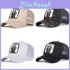Cotton Mesh Baseball Cap With Embroidered Animal Designs For Outdoor Sports