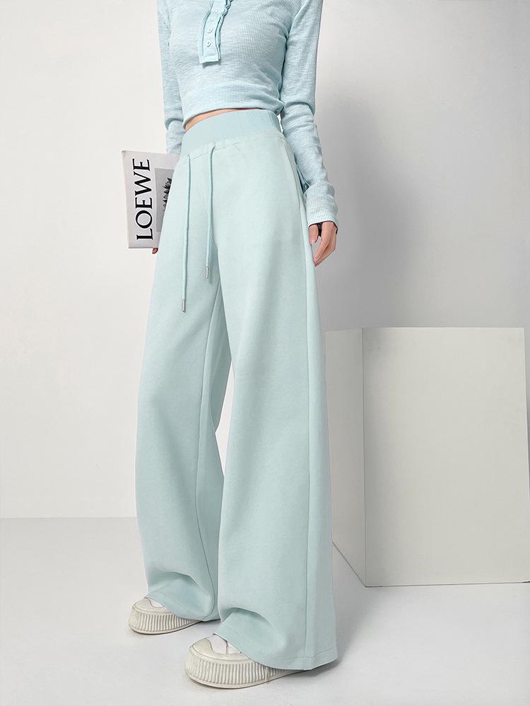 Women's High-Waisted Autumn Casual Cotton Wide-Leg Sweatpants