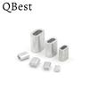 1000pcs M0.8 M1.2 M1.5 M2 Aluminum Single casing wire rope ferrule cable ties Aluminum Crimping Sleeve Oval Clip Wire Rope Clamp