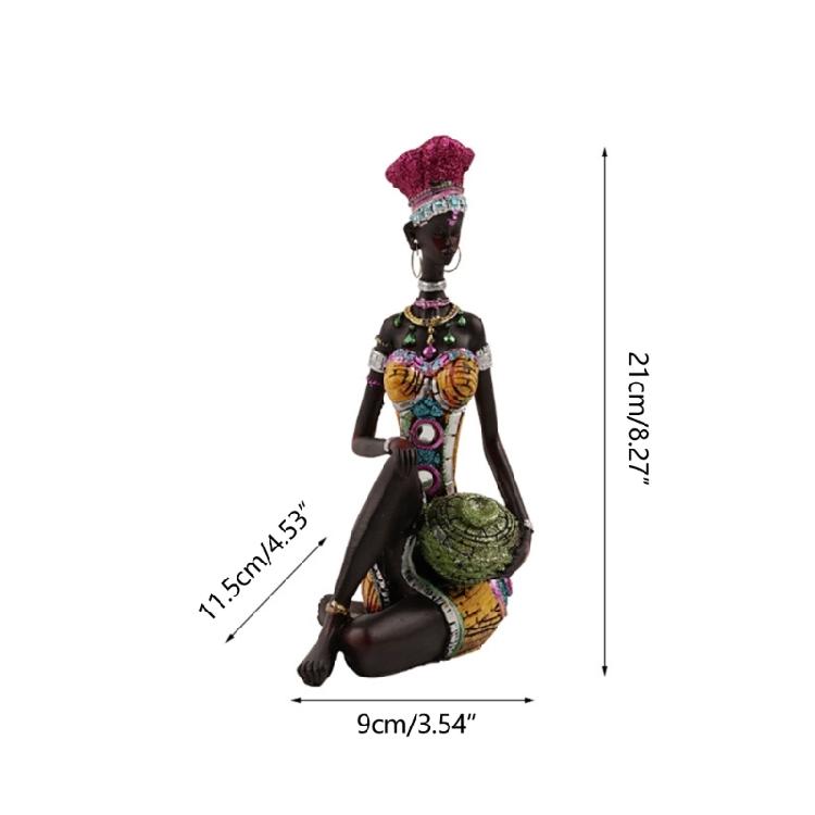 African Woman Figure Statues Woman Figure Girl Tribal Lady Figure Gift Giving