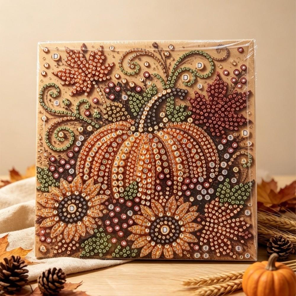 Autumn Theme DIY Pearl Art Kit Handmade Beaded Canvas Art Pearl Painting Kit Thanksgiving Gift