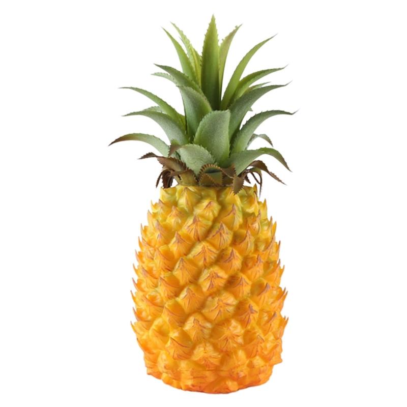 Large Artificial Pineapple Fruit Ornament Yellow Pineapples Decoration for Home and Retail Settings