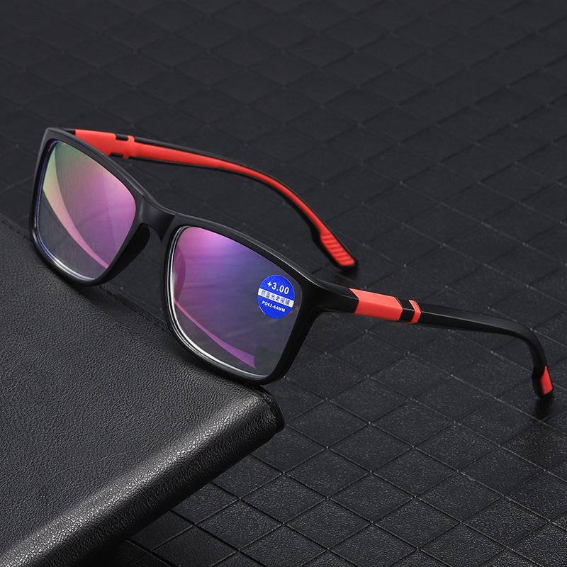 TR90 Sporty Bifocal Reading Glasses, Anti-Blue Light, Resin Coated, Large Frame for Men & Women