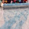Ancient Chinese Style Green Gradient Gauze Curtain Fabric for Kindergarten Environmental Decor