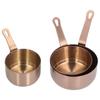 3pcs Sauce Cups Stainless Steel Sauce Dish with Handle for for Condiment Ketchup AppetizerRose Gold