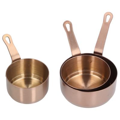 3pcs Sauce Cups Stainless Steel Sauce Dish with Handle for for Condiment Ketchup AppetizerRose Gold